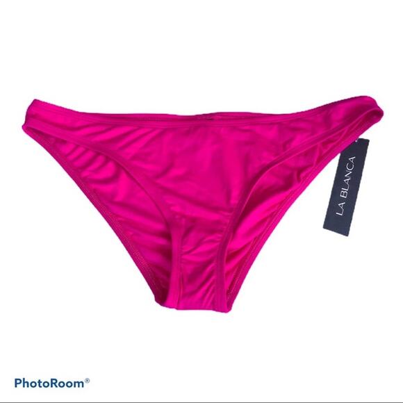 La Blanca  Bikini Swim Bottoms in Berry NWT - Picture 1 of 6